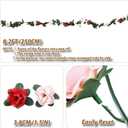 Miracliy 8Pcs 66FT Red Flower Garland, Orange Artificial Rose Floral Vines Fake Hanging Spring Flower Garland for Wall Backdrop Wedding Arch Tea Party Door Mantle Decoration