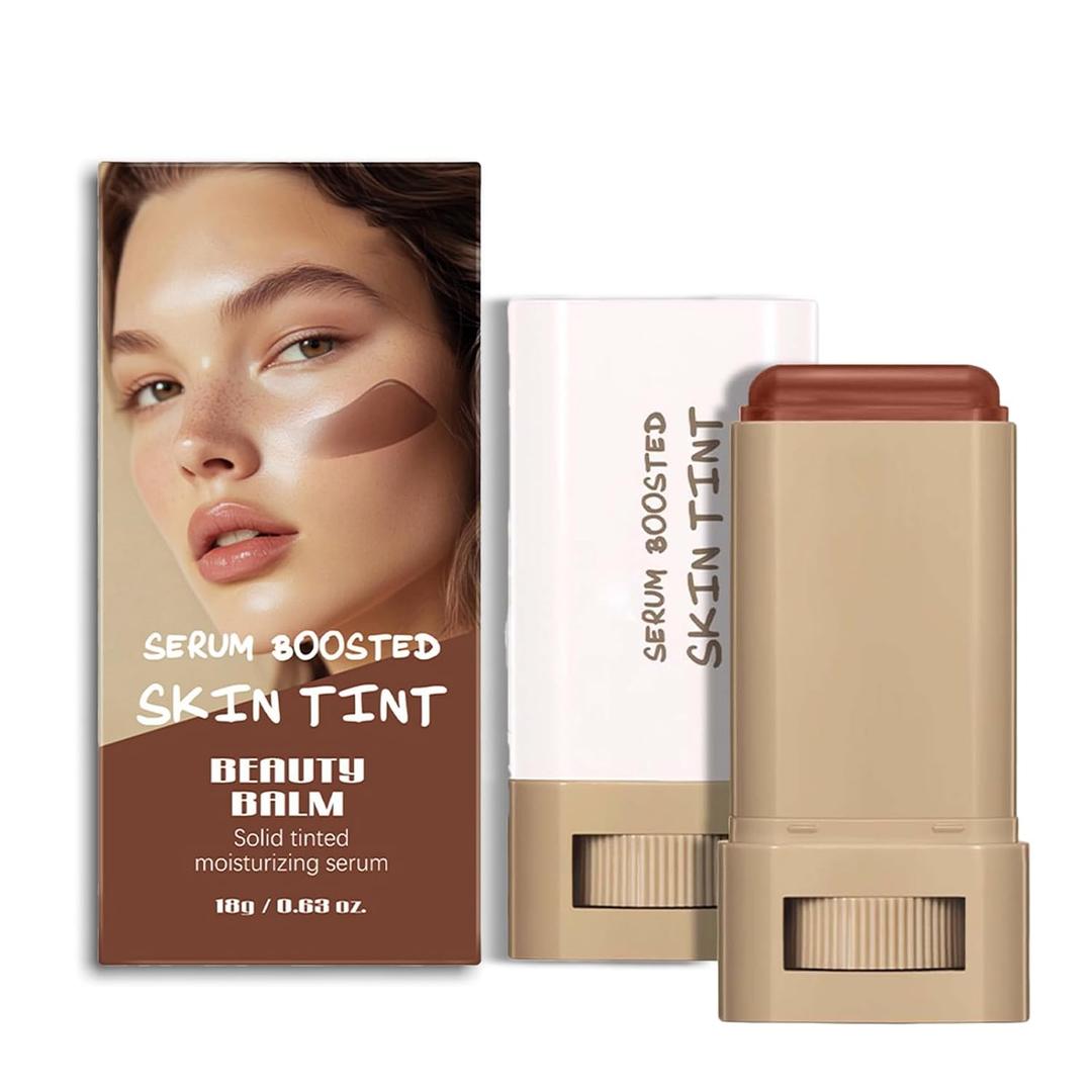 Beauty Balm Serum Boosted Skin Tint Stick - Hydrating Tinted Foundation Stick Makeup, Moisturizing Contour stick for All Skin Types, Natural Finish skin Tint Balm (0.63 Ounce (Pack of 1), #2)