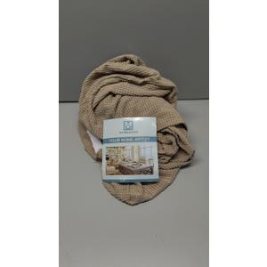 H.VERSAILTEX Super Stretch Individual Seat Cushion/Couch Slipcover Sets Thick Jacquard Textured Twill Fabric (3 Piece Sofa Covers, Sand)