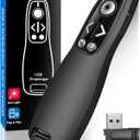 Presentation Clicker Wireless Presenter Remote for PowerPoint, Powerpoint Clicker with Volume Control PowerPoint Slide Advancer for Mac, Computer, Laptop-E600
