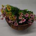 Artificial Flowers Hanging Basket for Outdoor Spring Summer Decor, Fake Silk Colorful Daisy Eucalyptus in 12" Metal Coconut Lining Pot Arrangement for Home Patio Yard Decor
(Red Yellow Pink)