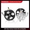 PHOBOOS Power Steering Pump Compatible with Toyota Camry 2002-2009, Toyota Solara 2002-2008, L4 2.4L, with Outlet & Pulley, Smooth Steering, Low Noise, High Durability, Ref. 96-5245