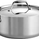 Tramontina Signature Tri-Ply Clad Stainless Steel 5-Quart Dutch Oven Pot with Lid, Induction-Ready, Dishwasher-Safe, NSF-Certified, Made in Brazil