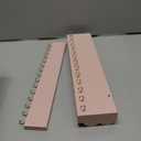 Wall Mount Jewelry Organizer with 28 Hooks and Cosmetics Shelf, Modern Wood Hanging Jewelry Holder for Necklaces, Bracelets, Earrings and Rings, Pink