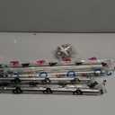 TEECK Shower Curtain Rod, 32-80 inch Adjustable Spring Tension Curtain Rod, Never Rust Anti-Slip Shower Curtain Rod for Bathroom, No Drilling, Never Collapse, Easy to Use, Silver