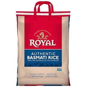 Royal Basmati Rice - Authentic Long Grain White Basmati Rice - 15 lb Bag - Perfect for Biryanis, Pilafs & Curries - Cook in Microwave or on Stove Top (EXP 09/15/27)