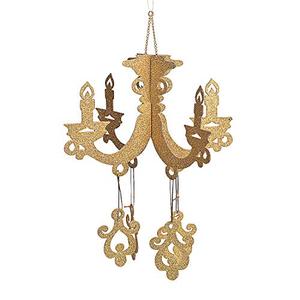 Gold Glitter Chandelier (Cardboard) Wedding and Party Decor