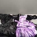 Witch Costume Set for Girls Led Light Up Halloween Costume Dress Up with Hat Cape (5-7 Years, XL)