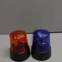 1 Set Red & Blue Rotating Strobe Light, Battery Operated 360 Degree Rotating Light, Disco Bar Party Decorative Light