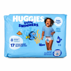 Huggies Little Swimmers Disposable Swim Diapers, Size 3+ (32+ lbs), 17 Ct