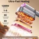 DIGIX 2-in-1 Steamer & Iron, 10s Heat-up, LED Display, 6 Modes, 130ml Large Tank, Self Clean, 1200W Travel Steamer for Clothes, Portable Handheld Garment Steamer for Travel Home Office, Auto-off, 120V
