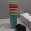 Kids Cups with Straws and Lids- 9 Packs 16 oz- Color Changing Cup - Thick Reusable Insulated Plastic Cup with Lids and Straws for Coffee Cups, Smoothie Cup