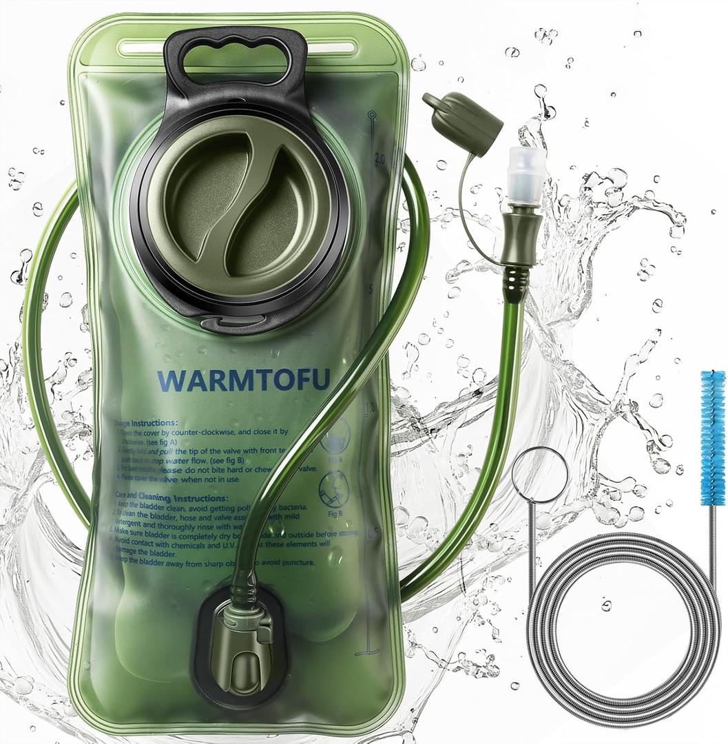 Hydration Bladder, 3rd Generation Water Bladder for Hiking Backpack, Upgrade Leak-Proof Water Reservoir, BPA-Free, 2 Liter Capacity, Premium Water Pouch, Easy To Carry for Biking, Running, Skiing