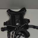 Reflective Nylon Large Dog Chest Harness Vest Style Dog Leash(Black Chest and Back Set,XL Size)