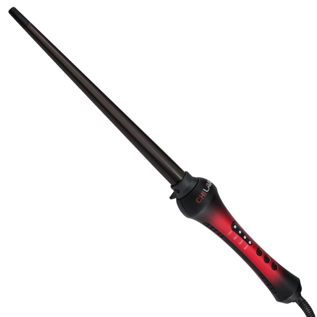 CHI Lava Tapered Hairstyling Wand, Versatile Hair Curler Wand for Flawless Curls, Lower Temperature, for Medium to Long Hair Lengths, 3/8 3/4 Barrel