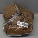 Fazortev Women's Long Puffer Jacket Stand Collar Zip Baggy Down Coats with Side Pockets Outwear (Large, Brown)