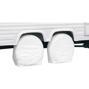 Classic Accessories Over Drive RV Wheel Covers, Wheels 27"-30" Diameter, 8.75" Tire Width, Snow White