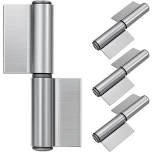 4 Pack Weld On Lift Off Hinges, 3-1/4" Heavy Duty Weldable Removable Flag Hinges, 440 Lbs Capacity for Trailer Ramp, Gate Door