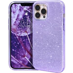 MATEPROX Compatible with iPhone 13 Pro case Bling Sparkle Cute Girls Women Protective Cover for iPhone 13 Pro 6.1" 2021(Purple)