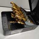 29Pcs Cobalt Drill Bit Set, 135 Degree Tip High Speed Steel with Black and Gold Finish, Stainless Steel, Plastic and Wood with Metal Indexed Storage Case 1/16"-1/2"