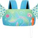 HeySplash Toddler Swim Vest, Toddler Floaties Fit 10-20-30-50-55 Lbs, Children Swimming Jacket 1-2-3-5-6 Year Old, Kids Float Swim Jacket Arm Water Wing, Puddle Pool Jumper Swim Aid,Boys,Girls ,Nios C-Fishtail, for kids 22-55 lbs