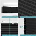 MYshade Cordless Cellular Window Shades No Tools No Drill Blackout Blinds for Indoor Windows Size 36" Wide X 72" Height Black Room Darkening Window Blinds for Bedroom, Bathroom, Kitchen, Living Room