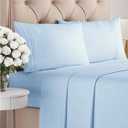 Queen Size 4 Piece Sheet Set - Comfy Breathable & Cooling Bed Sheets Set - Hotel Luxury Bedding for Women, Men, Kids, Teens, Boys & Girls - Deep Pockets, Soft and Wrinkle Free - Oeko-Tex - Light Blue (19 - Baby Blue)