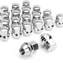 Dynofit M14×1.5 OEM Lug Nuts Compatible with Ram 1500 Jeep Buick Cadillac Chrysler, 20PCS Chrome Wheel Nuts 22mm Hex 1.5" Height One-piece Design Conical Cone Bulge Seat