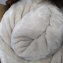 Sherpa Fleece Blanket Throw Size - Reversible Sherpa Fleece Throw Blanket - Super Soft Double Sided for Bed, Sofa, Couch - Thick, Warm, and Plush - Luxurious Bedding for Winter - Cream, 50" x 60"