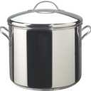 Farberware 50008 Classic Stainless Steel Stock Pot/Stockpot with Lid - 12 Quart, Silver