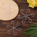 2 x 4pcs Plastic Plant Stem Holders, Climbing Houseplant Stem Supports Flower Plant Stakes Trellis Stem Hook Plants Climbing Rack Plant Growth Accessories for Indoor Home Garden (Transparent)