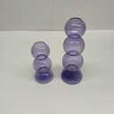 Glass Bubble Vases for Flowers, Hewory 2pcs Light Blue Unique Cute Single Flower Vase for Centerpieces, Funky Aesthetic Vase Skinny Bud Vase, Cool Groovy Decor for Living Room Bedroom Office Tabletop