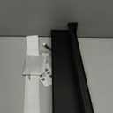 SUBMARINE Floating Shelves, Kitchen Wall Shelves, Black Aluminum Large Capacity Storage Shelves with 8 Hooks, Suitable for Storage in Kitchen, Bathroom and Balcony (20 in)