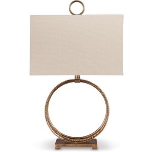 Signature Design by Ashley Mahala Traditional 28" Braided Metal Round Single Table Lamp, 3-Way Switch, UL Listed, Rectangular Shade, Antique Gold Finish
