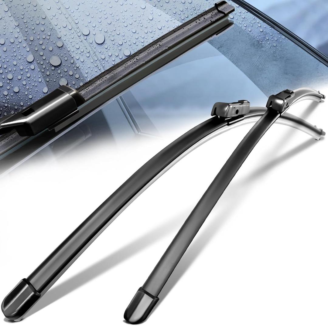 Wiper Blades for BMW/Ford, 24" + 20"(Pack of 2) Windshield Wipers, Automotive Replacement Front Windshield Wiper Blades for My Car, All-Seasons Applicable (TOP LOCK Front (24A & 20B))