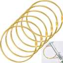 MorningRo 6 Pack 4 Inch Loose Leaf Binder Rings Gold Extra Large Nickel Plated Steel Keychain Key Metal Rings for Home Office Index Cards Receipts Memos Photos Files DIY Craft Supplies