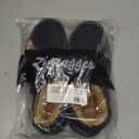 Zigzagger Men's Slip On Moccasin Slippers, Indoor/Outdoor Warm Fuzzy Comfy House Shoes, Fluffy Wide Loafer Slippers (10.5, Black)