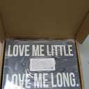 ARTGIFTHOU Farmhouse Distressed Wood Box Sign Vintage Signs Decor for Home Wall/Tabletop/Shelf/Office Decoration Art, Love Me Little & Love Me Long