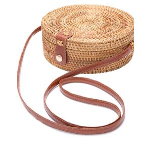 Rattan Summer Straw Beach Bag - Woven Wicker Basket Vacation Purse - Gifts for Women