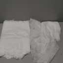 6 Pcs White Lace Table Runners 14 x 120 Inch Boho Rose Embroidered Floral Vintage Rustic Table Decoration for Wedding Party Bridal Shower Decorations