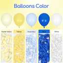 Blue and Yellow Balloon Arch Kit, Lemon Balloon Garland with Pastel Yellow Pastel Blue White Balloons for Lemon Bridal Baby Shower Birthday Party Decorations