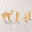 4 x Wooden Nativity Set  Nativity sets & figures | Xmas nativity set  christian christmas decor  Christmas Dcor 2025  Natural Solid Wood Tabletop  Xmas christian set (Risen)