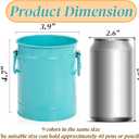 Noamus 9 Pack Metal Pen Holder, Mini Pencil Bucket with Handle, Desktop Pencil Cup Makeup Brush Organizer, Desk Colorful Small Pails, Stationary Supplies Container for Office Classroom School Crafts