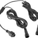 8.8Ft 2 Pin Extension Cable, 1 Male Divided 2 Female Splitter Connector, Waterproof for Class 2 Power Adapter, Extension Cords for Christmas Light Transformer Adapter