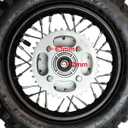 10" Rear Wheel Rim Tire Assembly 12mm Bearing for 50cc 70cc 90cc 110cc Dirt Pit Pro Trail Bike CRF50 DRZ70 PW50 BBR50 TTR50 DRZ50 SSR 3.00-10 80/100-10 1.4x10 (Tire 3.00-10 No Drum Brake)