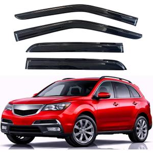 KPY Rain Guards Fit for 2007-2013 Acura MDX, Out-Channel Window Visors Vent Wind Deflectors 4PC, Car Accessories for 07-13 Acura MDX