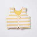 SUNNYLiFE Swim Vest - Constructed with Neoprene Plus a Secure Front Zip and Develop Water Confidence. | Toddler Swim Vest (Sammy The Seagull | Mustard Stripe, 3-6)