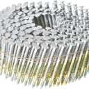 GXYWADY 3600Pcs Wire Coil Siding Nails 0.092 x 1-3/4 In Hot-Dip Galvanized Paint-Dipped Ring Shank Inclined 15 Degree Full Round Head Siding Nails of Lathing and Sheathing Materials