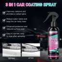 3 in 1 Ceramic Car Coating Spray,2025 Upgrade Multi-Functional Coating Renewal Agent,High Protection Quick Car Coating Spray Fast-Acting,Nanotechnology(2PCS)