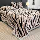 Fleece Bed Blankets Throw Size - Soft Lightweight Plush Fuzzy Cozy Luxury Blanket Microfiber Throw for Couch Bed,All-Season Breathable,40x60 Inches (Zebra Pattern)